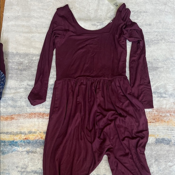 Mono B Plum Colorway Long Sleeve Jumpsuit - Picture 1 of 5